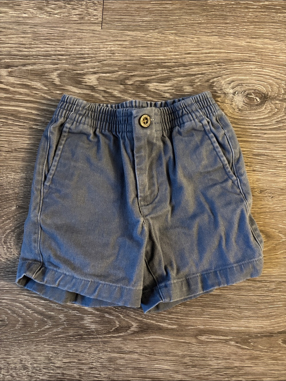 Janie and Jack Navy/Gray Elastic-Waist Shorts